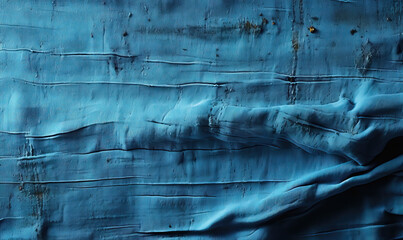 Blue fabric texture background closeup. Futuristic texture.