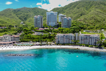 Aerial View of Puerto Vallarta hotels, Mexico's Coastal Gem