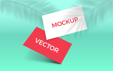 Vector business card mockup design illustration