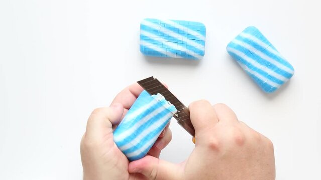  Satisfying ASMR Video Soap Cutting no talking Cutting soap into pieces squares