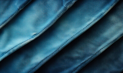 Naklejka premium Blue fabric texture background closeup. Futuristic texture.
