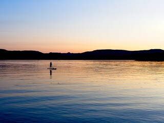 Spectacular sunset at Patricia Bay in Victoria, British Columbia 