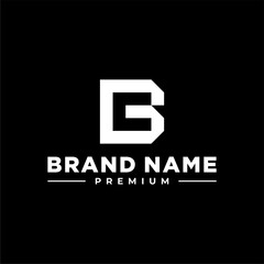 BC MONOGRAM FUTURISTIC LOGO NEGATIVE SPACE VECTOR ICON ILLUSTRATION
