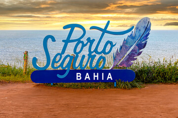 Written Mark for photographs located in the historic center of the old town of Porto Seguro, in the state of Bahia, Brazil