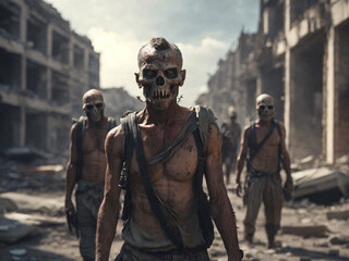 Fototapeta premium zombie in the city