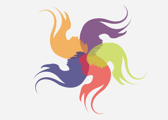 Abstract watercolor on white and black background. The color splashes on the paper. It is hand-drawn.