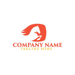 horse logo design vector