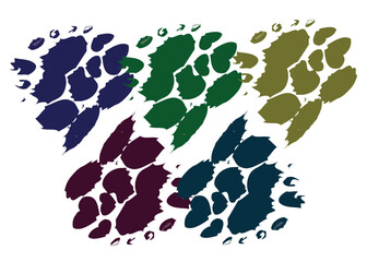 Obraz premium Abstract watercolor on white and black background. The color splashes on the paper. It is hand-drawn.