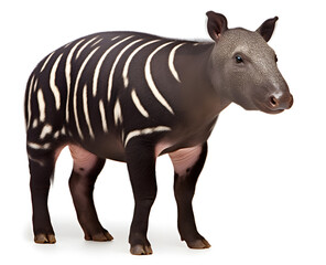 Fototapeta premium Tapir on white background