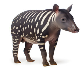 Obraz premium Tapir on white background