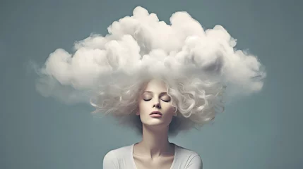  Woman with head in the clouds © HY