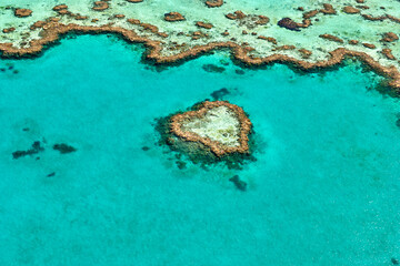 Fototapeta na wymiar Heart Reef. Hardy reef. Great Barrier Reef. Queensland. Australia