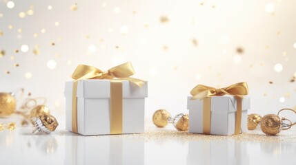 Christmas gift boxes background