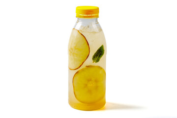 duchess lemonade with pear and mint on white background for website