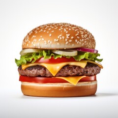 Tasty beef burger isolated