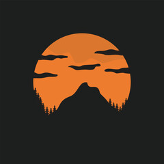 mountain logo design modern concept