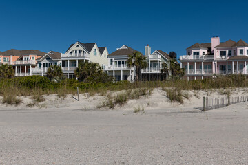 Wild Dunes Resort, South Carolina, USA - April 10, 2023. Ocean view luxury vacation homes at Wild...