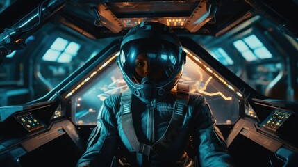 illustration of the woman astronaut