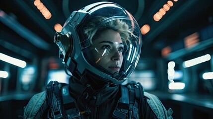 illustration of the woman astronaut