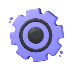 setting 3d icon illustration object. user interface 3d rendering