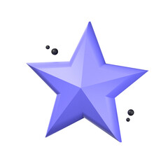 Obraz premium star 3d icon illustration object. user interface 3d rendering