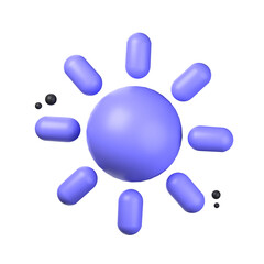 brightness 3d icon illustration object. user interface 3d rendering