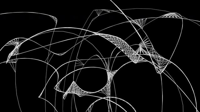 Future Shapes 1060: 3D minimalist plexus structure.