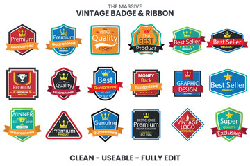 VINTAGE BADGE RIBBON
