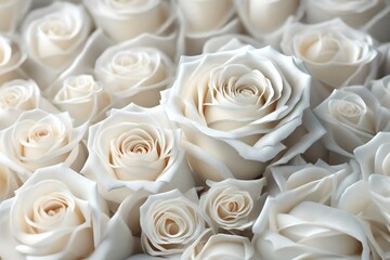 white roses background Generated AI