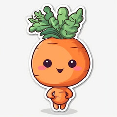 carrot cartoon sticker 