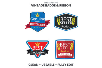 VINTAGE BADGE RIBBON