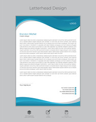 Vector Professional corporate letterhead design template. 