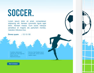 Great simple editable soccer or football vector background design for any media	