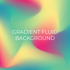 Colorful Gradient Fluid Background Template Design. Social Media Post Template Design