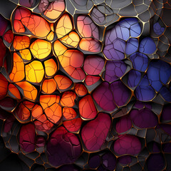 colorful voronoi effect wallpaper abstract