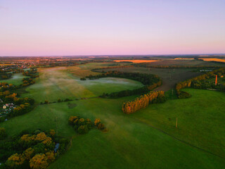 Naklejka premium sunset over the river thames