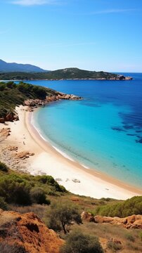 Spiaggia rocciosa Sardegna, Costa Azzurra