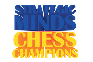 3D Text Design About International Chess Quotes