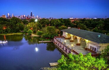 Aerial Drone Image of Humboldt park