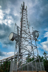 A microwave and communications tower - atop Mount Ascutney, Vermont, U.S.A.
