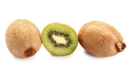 Fresh kiwi on white background