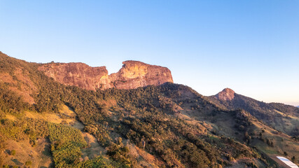 Pedra do Baú in São Bento do Sapucaí. Aerial view of the Rock.