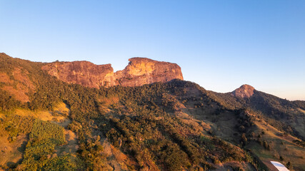 Pedra do Baú in São Bento do Sapucaí. Aerial view of the Rock.
