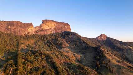 Pedra do Baú in São Bento do Sapucaí. Aerial view of the Rock.
