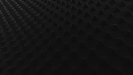 Black rubber pyramid studs background.