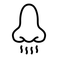 smell line icon