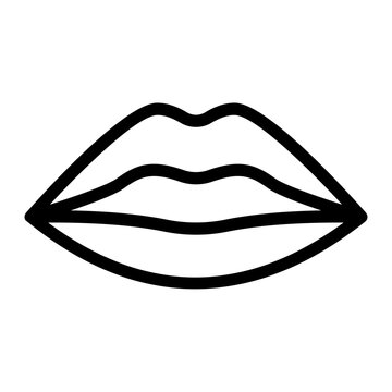 mouth line icon