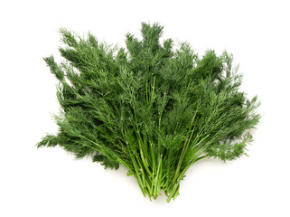 Fresh dill isolated on white background