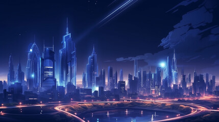 Obraz premium night city