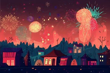 Obraz premium fireworks.